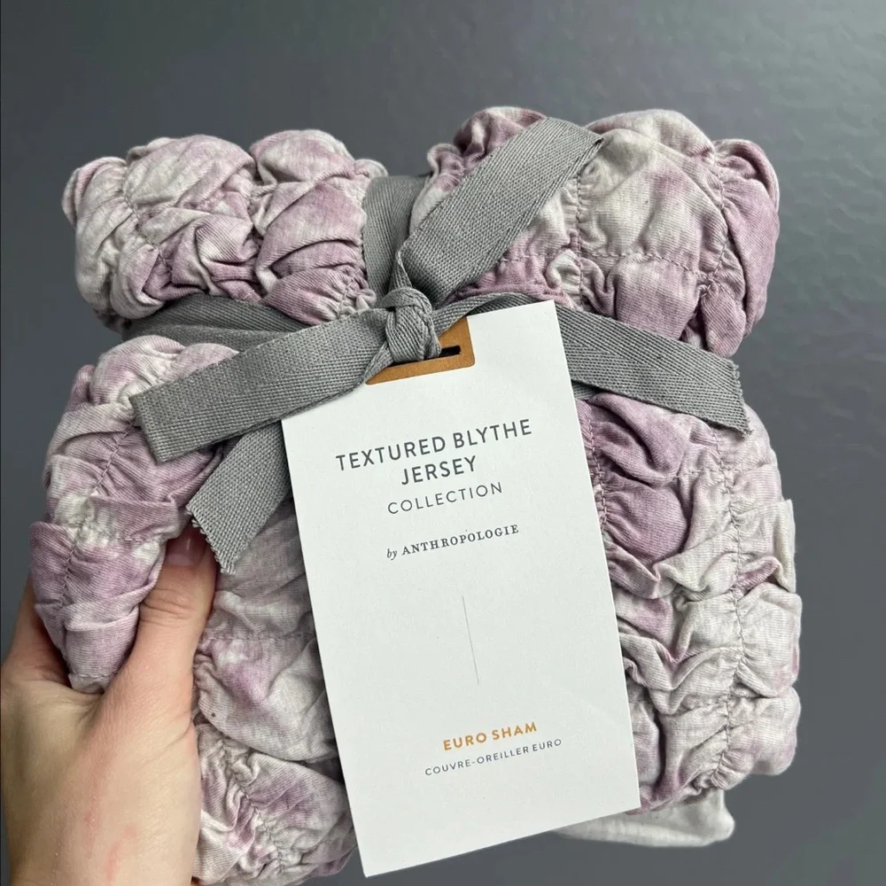 Anthropologie Textured Square Pillow Euro Sham, NIP